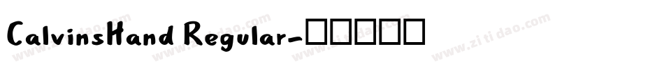 CalvinsHand Regular字体转换